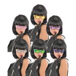 Lunettes - non sp�cifi� - star � paillettes - couleur violet - mixte - adulte
