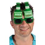 Lunettes - ptit clown - bouteille de bire verte - accessoire de dguisement