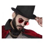 Lunettes rondes atosa - rouge - accessoire d�guisement hippie disco halloween vampire