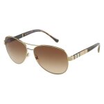 Lunettes de soleil - burberry - be3080 - or - beige - marron d�grad�