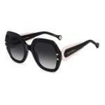 Lunettes de soleil carolina herrera her 0314 / g / s 61 / 24 / 145 black pink / grey shaded eco acetate ...