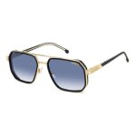 Lunettes de soleil carrera carrera 1069 / s 58 / 19 / 145 black gold / dark blue shaded mtal homme carrera ...