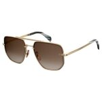 Lunettes de soleil david beckham db 7001 / s gold (j5g ha) - aviator - dor� - gris - tendance