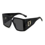 Lunettes de soleil dsquared2 d2 0096 / s 56 / 17 / 140 807 black acetate frames woman dsquared2 d2 0096 ...