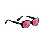 Lunettes de soleil cran multicouche fille azr kiss - noire vernie - tu
