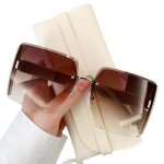 Lunettes de soleil - femme - r�tro carr�es - protection uv400 - verres polaris�s marron - style classique ...