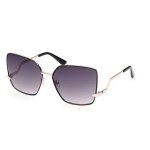 Lunettes de soleil g�om�triques - guess - gu7814 - noir / gris ombr� - 62 / 15 / 140 - protection uv ...