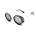 Lunettes soleil oeilliere ronde bois homme femme mixte clubmaster r�tro vintage noir ecaille
