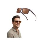 Lunettes de soleil polaris�es homme sport conduite protection uv400 verres bruns tac anti - reflets monture ...