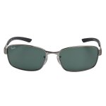 Lunettes de soleil rectangulaires pour hommes rb3413 - gris plomb