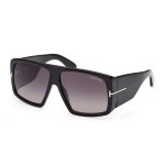 Lunettes de soleil - tom ford - raven ft1036 - aviator - noir - gris - cat�gorie de protection 3