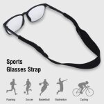 Cordon de cou pour lunettes - abi - lastique - noir - sport - mixte
