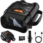 Lunette vision nocturne jumelle avec zoom 10x et carte 32gb - observation de la faune