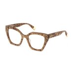 Lunettes de vue furla vfu824 52 / 21 / 140 0v83 avana / madreperla lucida acetato woman avana / madreperla ...