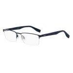 Lunettes de vue - hugo - hg 0324 - 2wf matte blue wood - monture mtal - homme
