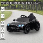Lunsy - bmw m4 voiture �lectrique 12v 4. 5ah - v�hicule pour enfants de 3 � 8 ans - noir