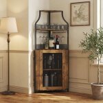 Lunsy - meuble bar � vin armoire comptoir - armoire � vin dangle - jusqu� 50 bouteilles - �tag�res r�glables ...