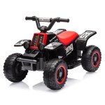 Lunsy quad electrique pour enfant 6v 18 km / h max voiture pour enfants de 3 ans + rouge et noir