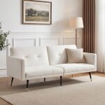 Luscriate - canap� - lit 150 cm convertible dossier r�glable 5 positions clic - clac loveseat petit espace ...