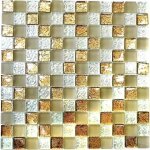 L�ster luxe deluxe carreaux de mosa�que de verre crystal champagne or mos88 - 8lu80