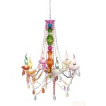 Lustre - crystal - multicolore - 6 bras - acrylique - mtal - 40w