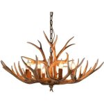 Lustre lustre en bois de cerf lustre des style rtro peut tre utilis pour dcorer des cafs salons ...