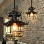 Lustre cage industriel de style vintage applique murale en verre antique applique murale