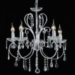 Lustre cristal argent - pavia