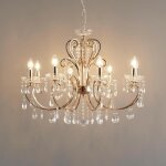 Lustre cristal or rose baroque 8 bras - pavia