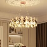 Lustre cristal modern - lustres cristals led avec 3 temp�ratures de couleur pour salle � manger cuisine ...