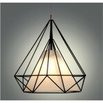 Lustre en fer - 28cm - 220v - noir