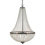Lustre granso (3x40w) en verre et mtal noir