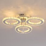Lustre led en cristal clair moderne plafonnier moderne 30w salon lustre chambre luminaire Lustre led en cristal clair moderne plafonnier moderne 30w salon lustre chambre luminaire