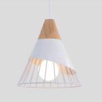 Lustre led - moderne - c�ne - blanc - e27 - 25cm - 26cm