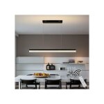 Lustre led suspendu becailyer 90 cm 22w noir r�glable ? t�l�commande 3000?6000k 1600 lm