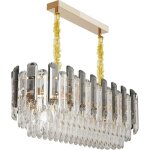 Lustre - cristal - moderne - 60x30 cm - 24w - 6 ampoules e14