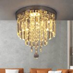 Lustre salon moderne cristal plafonnier dor� plafonnier chambre couloir cuisine led plafonnier