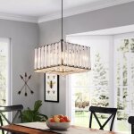 Lustre suspendu - dreammespace - l20xh19cm - cristal noir - mtal - e27