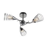 Suspension lustre en métal spiral moderne chrome - douille 3 x e27 40w - diamètre 45 cm Suspension lustre en métal spiral moderne chrome - douille 3 x e27 40w - diamètre 45 cm