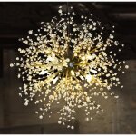 Lustre vintage - ganeed - dia 60cm - fer forg� - 8 lumi�res - int�rieur