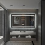 Luvodi miroir lumineux salle de bain avec clairage intgr miroir mural rectangulaire led 120 x 60 cm ...