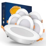 Luxari spot encastr  led 230v blanc - lampes encastres  led rayonnantes [lot de 6 9w] - salle de ...