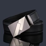 Luxe homme ceinture en cuir mtal de boucle automatique business officiel