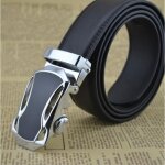 Luxe homme ceinture en cuir m�tal de boucle automatique business officiel noir