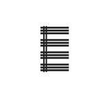 Luxebath radiateur salle de bain design iron em 600x1000 mm en acier noir mat sche - serviette  panneaux ...