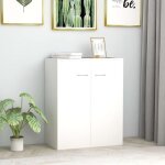 Buffet bas bahut meuble rangement contemporain blanc 60 x 30 x 75 cm agglomr - luxueux magnifique