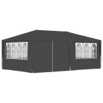 Luxueux magnifique - tente de réception tonnelle jardin et parois latérales 4x6 m anthracite 90 g - m² ... Luxueux magnifique - tente de réception tonnelle jardin et parois latérales 4x6 m anthracite 90 g - m² ...