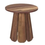 Lylian - table dappoint en mdf aspect noyer