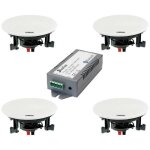 Set de haut - parleurs encastrables 2 voies - 2202lyncs20s2 - 8 ? - blanc - amp. 4 canaux bluetooth inclus ...