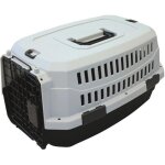 M - pets caisse de transport viaggio carrier xs - 483x32x254cm - noir et gris - pour chien et chat
